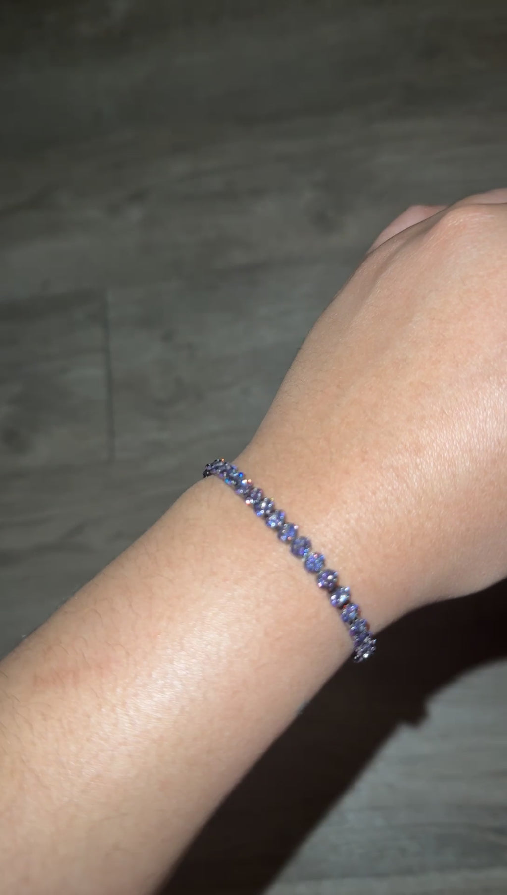 Purple Oval Tennis Bracelet 💜
